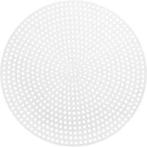 하핑턴 20개 원형 플라스틱 캔버스 메쉬 시트 4.53인치 /11.5cm 빈 모양 매트 흰색 자수 니트 크로셰 제작
