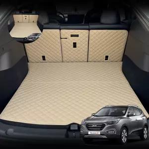 퀼팅 가죽 투싼 세트 전용 트렁크매트 등커버 IX 가죽