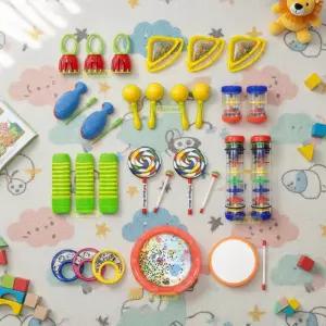 티거 유아 악기세트 케이지벨 마라카스 탬버린 웨이브드럼 핸드북 기로 레인메이크 (26p)