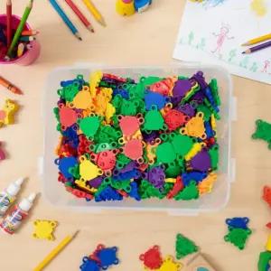 말랑육각블럭 육각형 법집구조 블럭놀이 평면 블록 조립 연결 만들기 유아 유치용 보관함