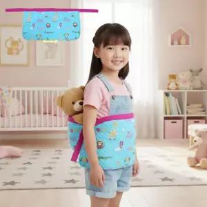 인형 포대기 아기띠 엄마 역할놀이 어부바 동생 돌보기 업어주기 141.5x28 (하늘)