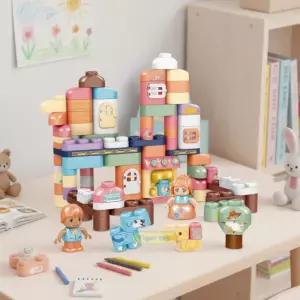 티거 라운딩 블럭 212p 조립 둥근 모서리 집만들기 유아 장난감 블록 집짓기 쌓기놀이