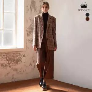 로사W faux 레더 와이드팬츠 2종 택1