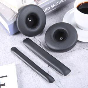 AKG Y50 Y55 Y50BT Y55DJ 헤드폰용 이어패드 헤드밴드, 무선 및 유선 헤드셋, 블랙 단백질 가죽 폼 귀마개 커버