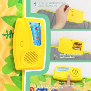 어린이 뮤지컬 피아노 매트 듀엣 키보드 플레이 8 악기 사운드 댄스 패드 몬테소리 교육 장난감 2 열 바닥