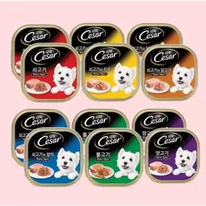 시저 버라이어티팩 6종 100g 12개 강아지캔 강아지간식