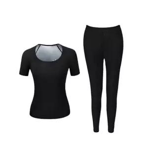 [셀러에이드]빅사이즈 운동땀복 트레이닝 세트 여성 반팔 9부 땀복