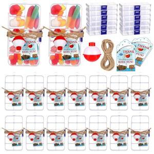 원더6월 24일 낚시 파티, 레드 화이트 플로터가 있는 캔디 리틀 태클 박스를 선호합니다. 내 릴을 재미있게 테마 파티 장식으로 만들어준 카드 감사합니다