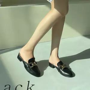 데일리 심플 골드링 블로퍼 슬리퍼 여성 로퍼 3colors 2260290 J