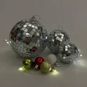 [셀러에이드]크리스마스 장식 미러볼 장식품 6cm 연말 파티 용품