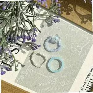 플리마켓 아크릴반지 악세서리 비즈반지 소품샵 반지