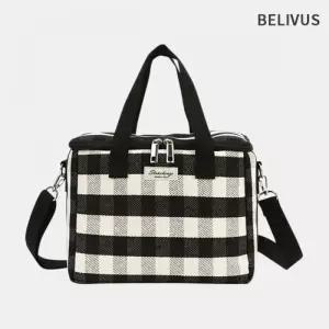 빌리버스 남자 보냉백 체크 보온보냉 골프백 캠핑 도시락 여행가방 피크닉 쿨러백 BAJB001