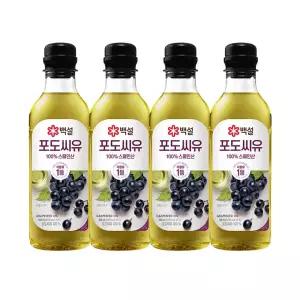 CJ제일제당 백설 포도씨유 500ml x4개