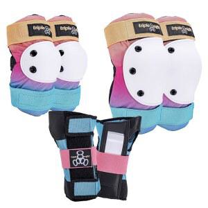 트리플 에이트 세이버 시리즈 3팩 패드 세트 - 스케이트보드, 인라인 스케이팅, 롤러 자전거 타기에 이상적입니다 DS-9R