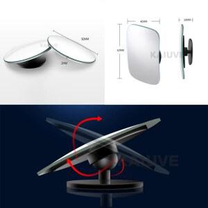 오토바이 바이크 보조 백미러 회전 사각지대 자동차 미러 광각 라운드 조정 사이드 가능한 360도 역방향 소형