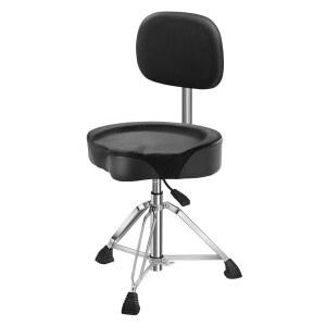성인 드러머 기타 연주자를 위한 안정적인 베이스 편안한 메모리 폼 드럼 시트가 있는 Augioth 왕좌 등받이 패딩 유압 의자 높이 조절 가능한 블랙