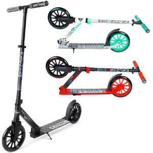 성인 및 청소년용 대형 접이식 킥 스쿠터 조절 가능한 핸들바 큰 200mm 휠 가벼운 내구성 있는 프레임 220파운드 용량 매드 기어 스쿠트 200