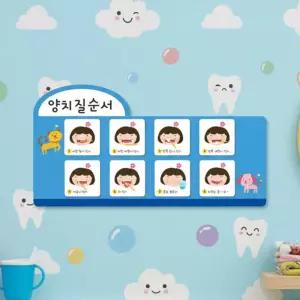 루미루미 양치순서 위생교육 안내 보드판 게시판 환경구성 치카순서 세면대 환경구성판 어린이집