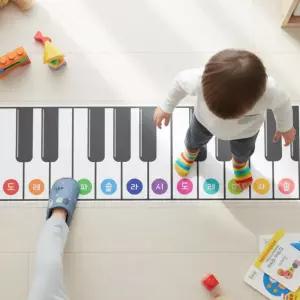 루미루미 발건반 스티커 피아노 바닥스티커 신체활동 건반 계이름 음악수업 (120x40cm)