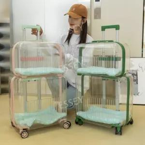 고양이 케이지 투명 여행 외출용 강아지 캐리어 가방 이동장