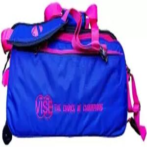 바이스 클리어 탑 3 볼 토트 롤러 볼링백 - 블루/핑크