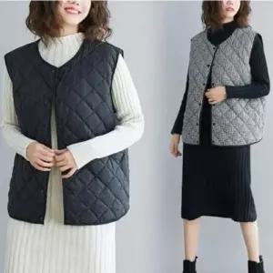 퀼팅조끼 큰패딩조끼 양면 솜조끼 베스트 누빔 WFLMYF9