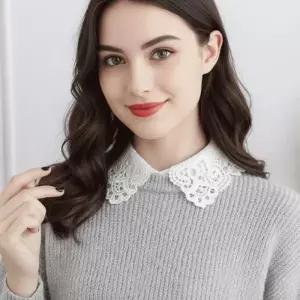 [라일리여성의류] Rly 셔츠 레이스카라프리미엄 페이크넥 넥케이프