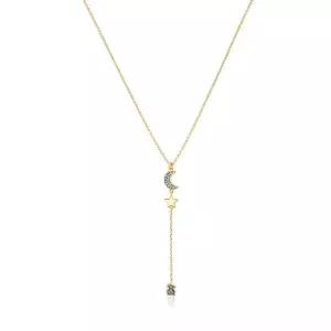 [TOUS] 18K 골드 버메일 실버 녹턴 다이아몬드 참 목걸이 018442500