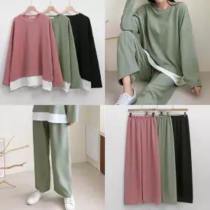 [하프클럽/아이우먼]빅사이즈투피스 V127L601 심플오버핏트레이닝세트 NO