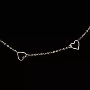 14K Gold 금 체인 하트 하트 목걸이 줄 기본형 W02938E