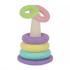 영유아 교구 장난감 완구 파스텔 고리 링 쌓기 놀이 (WFI3QQZ)