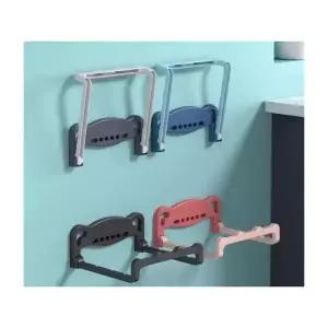 무타공 접이식 세수대야 걸이(색상랜덤발송) 세숫대 세숫대야걸이