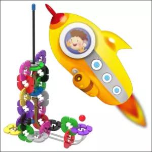 골드버그 마블런 슈팅로켓 고무줄 탄성 구슬 발사 로켓 레일 039F23H0 (39pcs)