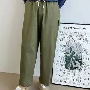 남성 와이드 핏 배기팬츠 허리밴딩 데일리 캐주얼 바지