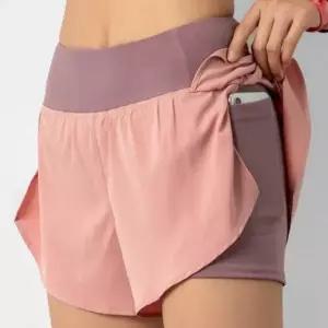 여자 와이드 밴딩 히든 포켓 운동복 반바지 런닝 숏팬 (WFGXFRA)