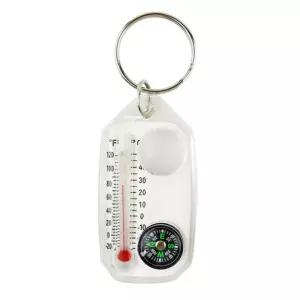 온도계 키링 미니 나침반 돋보기 열쇠고리 DD-12519