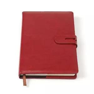 가죽 커버 다이어리 형 양장 노트 레드브라운 업무