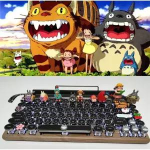 토토로 타자기 키보드 청축 핫스왓 가능 블루투스 무선 백색광