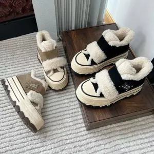 여자 하이탑 기모 보드화 겨울 통굽 캐주얼 슬립온 슈즈 원픽4