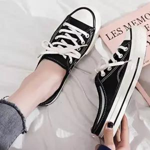 여름 캔버스화 여성 캔버스 뮬 스니커즈 여생 캐주얼 패션 운동화