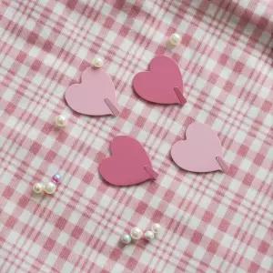 하트 벽걸이 후크 벽후크 2color [핑크 접착식 다용도 부착식 벽에 붙이는 벽 옷걸이