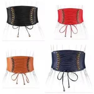 여성 태슬 와이드 밴딩 벨트 구미 모던 허리 장식 WFJYGP6
