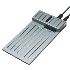 GLOTRENS H9 20Gbps USB-C to 2.5 / 3.5인치 U.2 U.3 & SATA SSD /HDD 레이 플랫 도킹 스테이션, RTL 9220 컨트롤러, 알루미늄 합금 본체, USB C 및 A 케이블