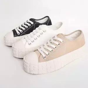 우먼 통굽 스니커즈 키높이시그니처 운동화 플랫폼 캔버스화 WFJU4XB