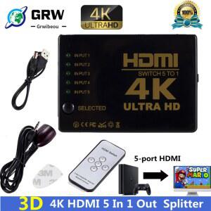 4K 2K 5x1 HDMI 케이블 분배기 HD 1080P 비디오 스위처 어댑터 Xbox PS4 DVD HDTV PC 노트북 TV 용 5 입력 1 출력 포트 허브