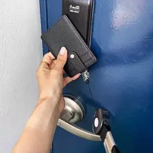 블랙 케이스 목걸이 사원증 릴홀더 카드지갑 WF5062E