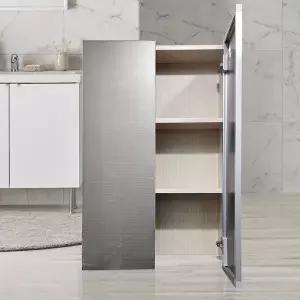 화장실 욕실수납장 그레이색상 수건장 500x800AJMETAL