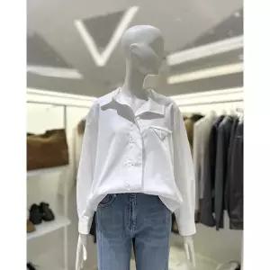 [ZOOC](광주신세계)루즈핏 언밸런스 카라 셔츠 Z254MSC013