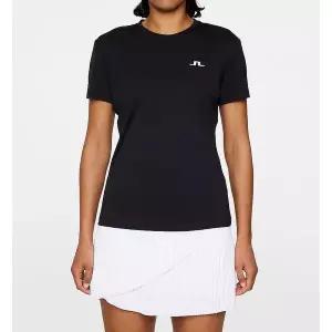 [하프클럽/제이린드버그]제이린드버그 여성 라운드 기능성 티셔츠 블랙 2025