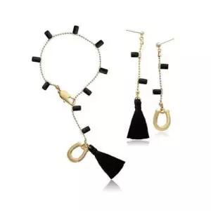 (귀걸이+팔찌) 쥴리 태슬 세트 W788565